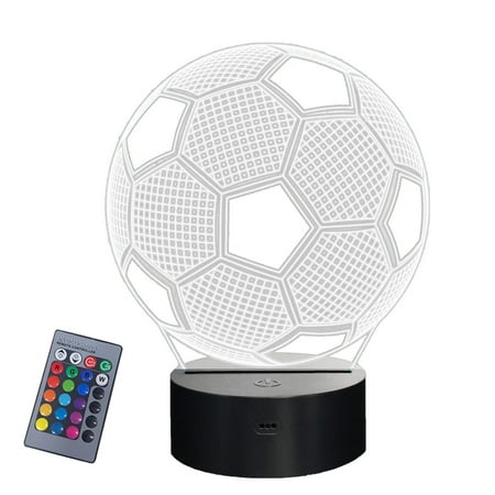 

Pengzhipp Clearance Soccer 3D Night Light 3D Soccer Lamp 7 Color Change Decor Lamp With Remote Dim Timer Gifts For Christmas Birthday Boys Men Girls