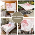 thumbnail image 6 of Pink Floral Art Tapestry for Bedroom Wall Hanging Tapestry, Watercolor Botanical Spring Flowers Ceiling Backdrop Tapestries Poster Blanket Wall Decor for Teens Room Living Room Dorm 55" x 73", 6 of 8