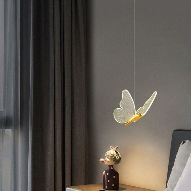 Lámpara de de Mariposa Acrílica, Accesorios de Iluminación de Techo Colgantes LED para Cafetería, Bar, Sala de Té, Dormitorio, Decoración , PC 1 Salvador Candelabro