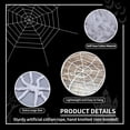 thumbnail image 2 of Halloween Giant Spider Web, Round Cotton Cobweb, 5ft White Scary Haunted House Indoor Outdoor, 2 of 19