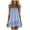 Light Blue, variant on Women Summer Spaghetti Strap Swing Mini Dress Casual Ruffle Hem Loose Cami Dress