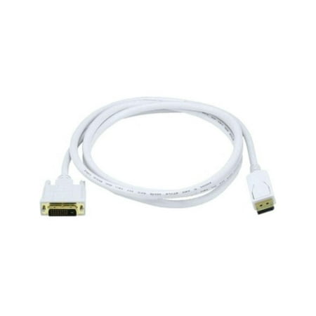 UPC: 0844660060154 | Monoprice 6ft Gold Plated 28AWG DisplayPort to DVI Cable – White