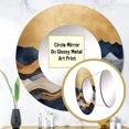 thumbnail image 3 of Designart « Abstract Mountains Nature s Abstraction » Paysage Abstrait Miroir Rond pour Déco Murale - Grand Miroir Rond Jaune Imprimé - Miroir Rond Moderne 29 Pouces x 29 Pouces Inch, 3 of 5