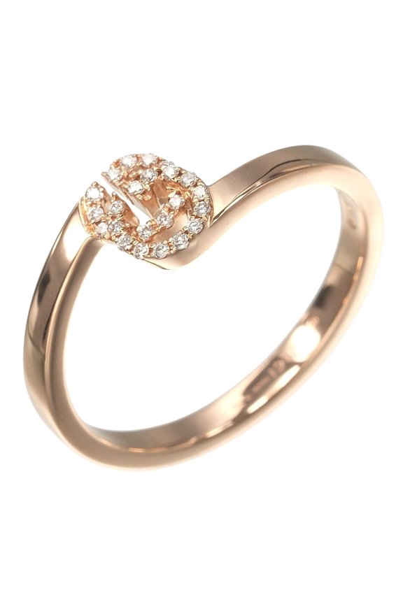 Pre-Owned Gucci GG Running Ring, Size 11.5, 18K Pink Gold, Diamond, Approx. 2.37g, GUCCI