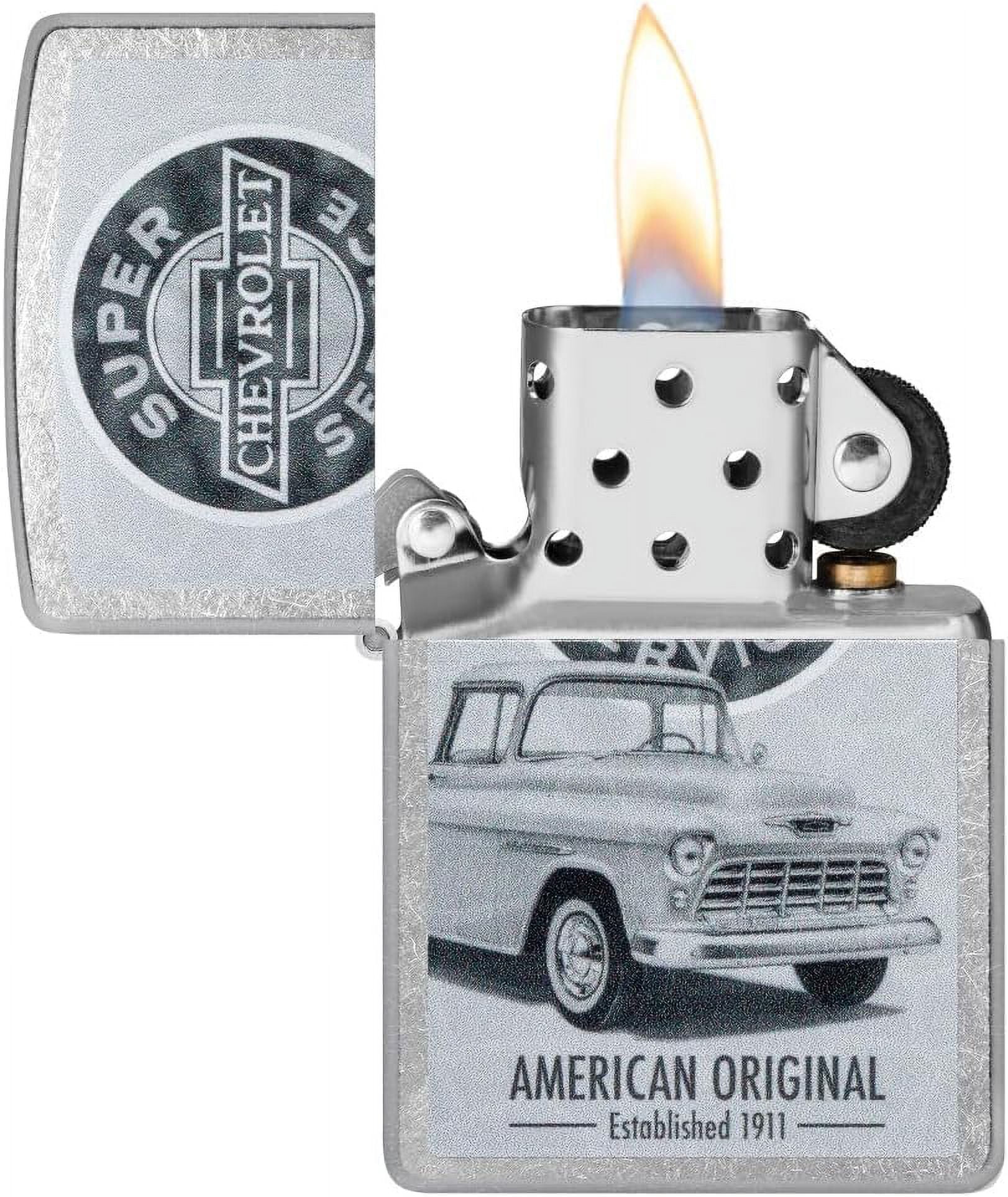 Zippo Lighter - Personalized Message Engraved on Backside for Chevy Chevrolet Windproof Lighter (Chevrolet Vintage 48757)