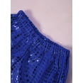 thumbnail image 6 of YONGHS Kids Girls Boys Shiny Metallic Dance Harem Pants Jazz Hip Hop Trousers Royal Blue 5-6, 6 of 7