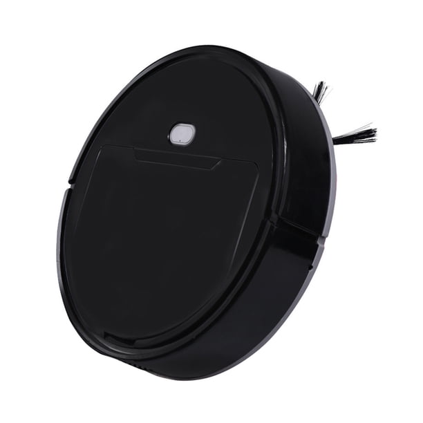 Robot aspirador inteligente automático recargable por USB para el hogar, recogedor de polvo y limpiador de alfombras (negro)