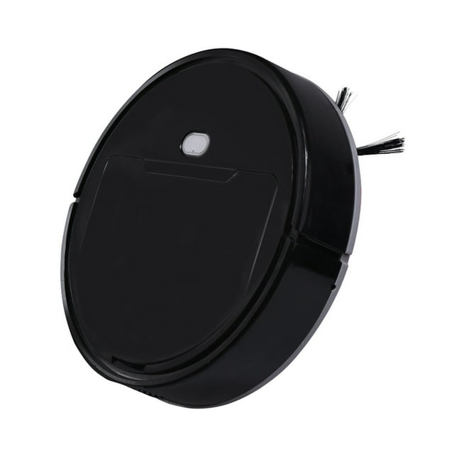 Robot aspirador inteligente automático recargable por USB para el hogar, recogedor de polvo y limpiador de alfombras (negro)