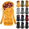 thumbnail image 3 of CAICJ98 Womens Jackets Fall Hooded Womens Open Front Work Office Blazer Long Sleeve Casual Cardigan Blazer Jacket Army Green,L, 3 of 5