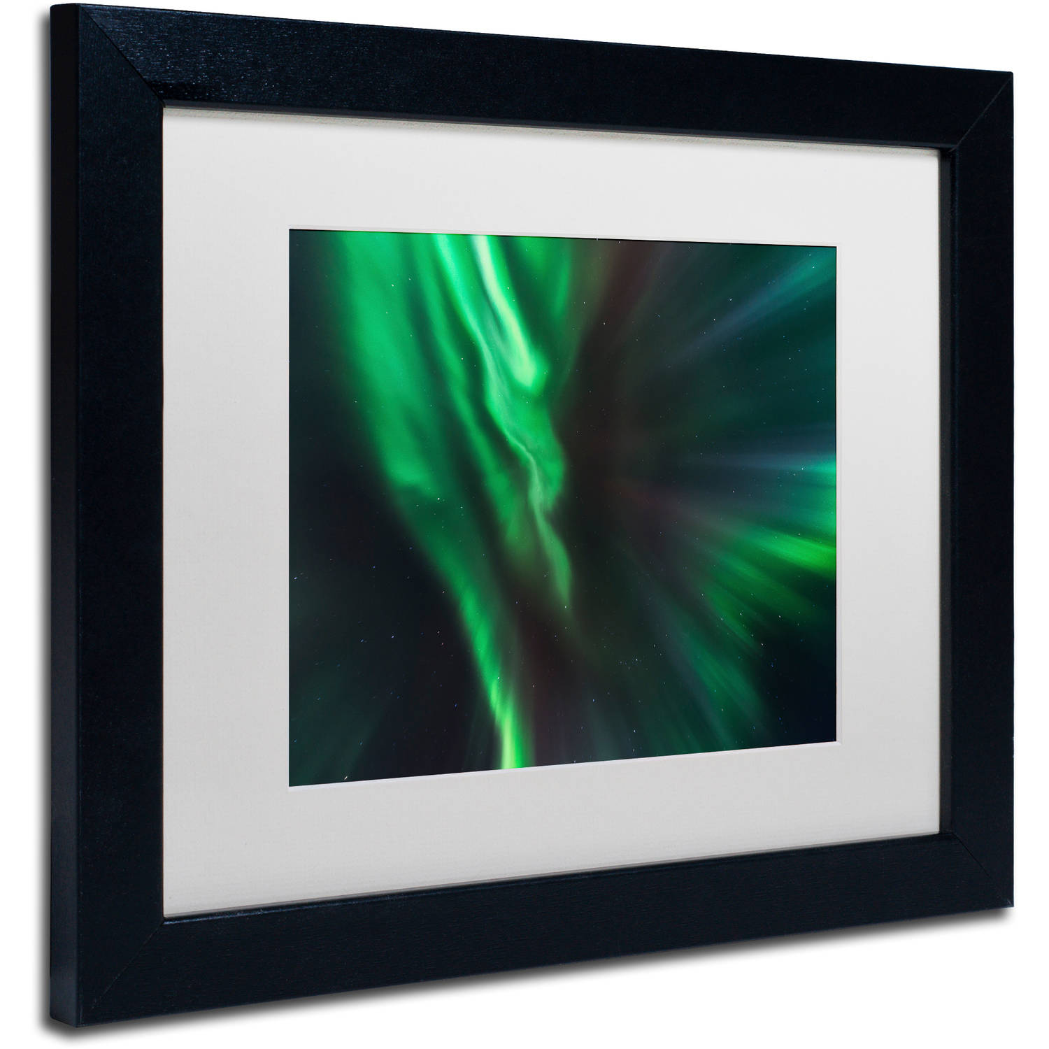 Trademark Fine Art "Lights of Gods" Canvas Art by Mathieu Rivrin, White Matte, Black Frame