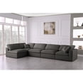 thumbnail image 3 of Meridian Furniture Plush Grey Velvet Standard Modular Sectional, 3 of 5