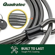 Quadratec 12' Locking Bike Cable with Threaded Hitch Pin Lock - Lock Set for Hitch Mount Bike Racks - Secures  Rack to Vehicle - Prevents Theft - Includes 2 Keys - Lock Your Bikes to Vehicle
