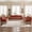 Red+Brown, variant on 76" Velvet Chesterfield Loveseat Sofa, Button Tufted Design, Tassel Fringe Skirt, Easy to Assemble