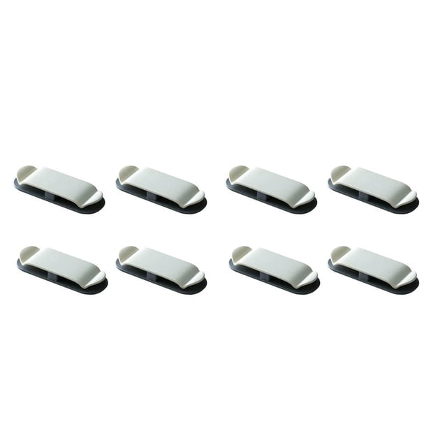ziyahi 4pcs Power Plug Socket Holder Punch-Free Adhesive Hook Waterproof Home Gray 2Set