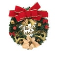 thumbnail image 2 of karymi Christmas Wreath Bow Golden Ball and Pinecone Christmas Wreath Door Hanging Window/wall Decoration Wreath Indoor and Outdoor Christmas Decoration Christmas Outdoor Decorations The Big Save, 2 of 6