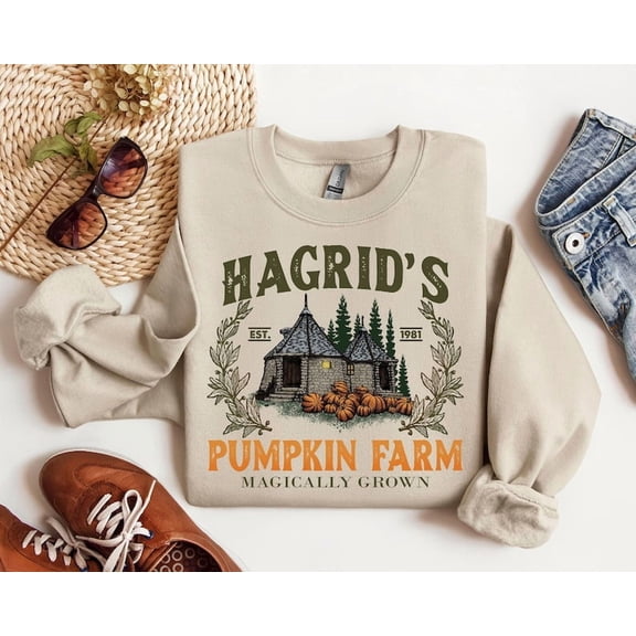 Hagrid's Pumpkin Patch Sweatshirt, Fall Sweatshirt, Hagdrid's Pumpkin Farm Shirt,Halloween Tee,Spooky Season,Pumpkin Thanksgiving Sweatshirt 160612