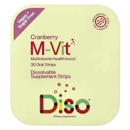 Diso M-Vit, Cranberry, 30 Oral Strips