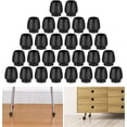 thumbnail image 1 of 28 Pack Anti-Slip Rubber Chair Leg Caps for Table Legs, Anti-Noise, Black, 1 of 5