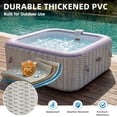 thumbnail image 4 of Seizeen 4-6 Persons Inflatable Hot Tub, 82in Round Hot Tub with Built-in Pump, Woven Pattern Home Spa with 130pcs Jets, Lockable Cover, 2 Cup Holders, 4 Filters Rapid Heating up to 104°F, 4 of 10