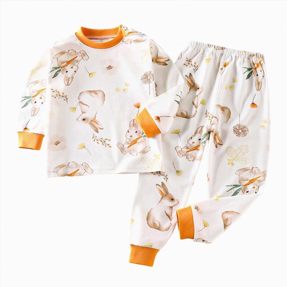 2 Piece Toddler Long Sleeve For Boys​ And Girls Tracksuit Sweatsuits Set Back-To-School Outfit Set 3-4 Years