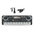 thumbnail image 3 of Teclado de Piano Electrónico de 61 teclas que interactúa con la familia con micrófono juguete educativo de música práctico para fiesta de cumpleaños Negro, 3 of 10