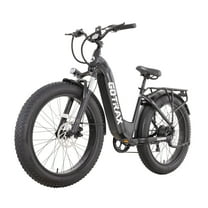 GOTRAX Rambo 500W Fat Tire Electric Bike for Adults, 25mph & 25-Mile Range, Off-road 4" Tires, 7-Speed, LED Headlight
