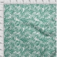 thumbnail image 4 of oneOone Silk Tabby Teal Green Fabric Leaf Sewing Material Print Fabric By The Yard 42 Inch Wide, 4 of 4