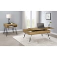 thumbnail image 3 of Plethoria Home Golden Oak and Black Coffee Table, 3 of 6