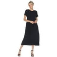thumbnail image 1 of White Mark Robe Maxi à Manches Courtes pour Femmes, 1 of 6