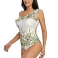 thumbnail image 2 of Gaeub Herbs and Wildflowers Women's One Shoulder Ruffle Tummy Control Swimwear for Swimming Surfing Beach Party - X-Large, 2 of 8