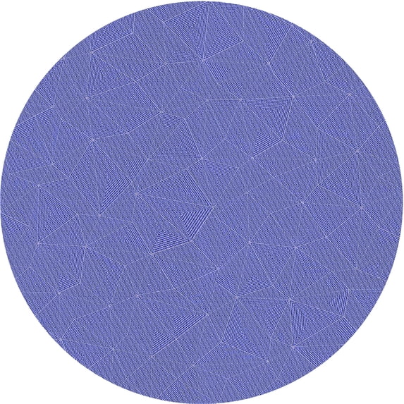 Ahgly Company Indoor Round Patterned Sky Blue Dress Blue Area Rugs, 5' Round