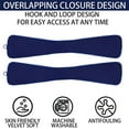 thumbnail image 5 of Adult Bib Navy Blue Adjustable Washable Clothing Protector for Elderly Seniors and Disabled Large Coverage Meal, 5 of 6