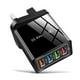 thumbnail image 1 of Adaptador Pared Cargadores Carga USB Portátil 4 Puertos (negro), 1 of 9