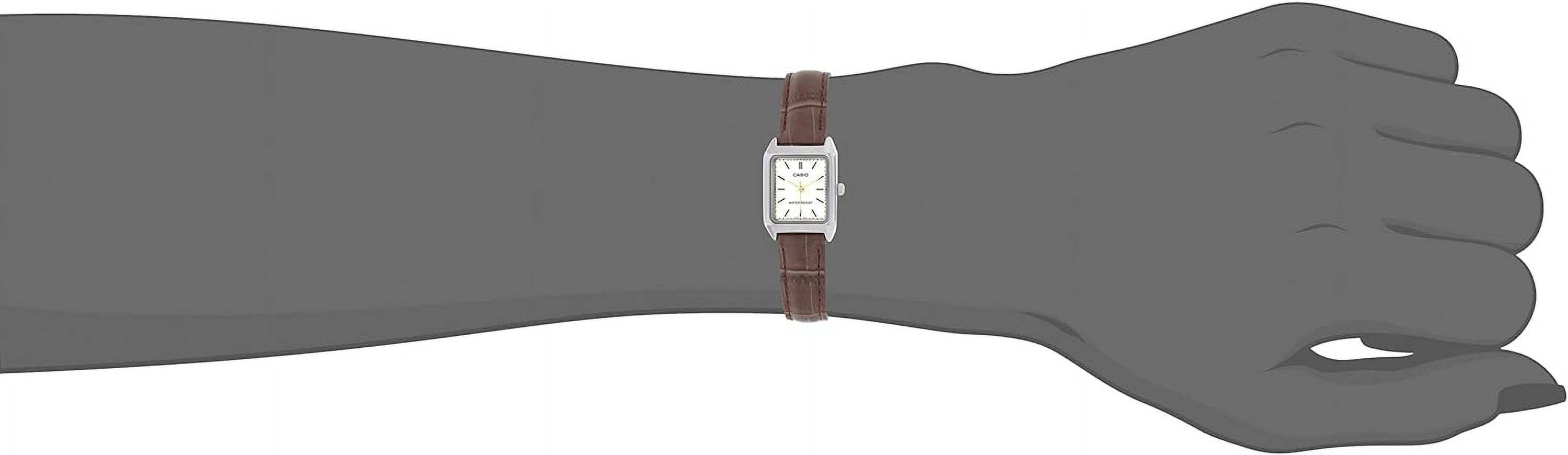 Casio Women's Brown Analog Watch with Ivory Dial - LTP-V007L-9EUDF