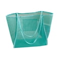 thumbnail image 3 of Bolsa de playa de malla, elegante bolsa de natación para picnic, vacaciones, piscinas, gimnasio, comestibles. Verde, 3 of 7