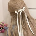 thumbnail image 3 of 5 Pairs Colorful Ribbons Bow Hair Clips for Girls Double Bowknots Hair Barrettes for Women Long Tassels Hair Ribbon Hairclips Kids Cute Bowknot Hair Clip Kawaii Hair Bows Braiding Hair Accessories, 3 of 7