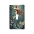 thumbnail image 2 of Switch Panel Switch Decoration 2.76x4.53x0.28 Inches Unused Outlet Cover Switch Plate Wall Plates Living Room Kitchen Bedroom Study Switches Christmas Lovely Mermaid, 2 of 8