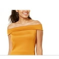 thumbnail image 2 of Thalia Sodi Women's Mesh Trim Off The Shoulder Dress Yellow Size Large, 2 of 4