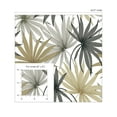 thumbnail image 6 of Lillian August Luxe Haven Tropic Palm Toss Peel and Stick Wallpaper 20.5 in W x 18 ft. L - Harbor Grey & Khaki, 6 of 6