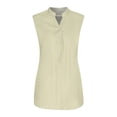 thumbnail image 5 of HIMIWAY Summer Hot Shirts for Women Ladies Fashion Casual Formal Versatile Solid Color Button Sleeveless Top Shirt, 5 of 5