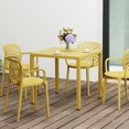 thumbnail image 3 of WestinTrends Playa 31.5" Iron Metal Frame Outdoor Square Patio Dining Table, Yellow, 3 of 16