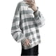 thumbnail image 2 of pstuiky manga larga para hombre, Blusas y camisas casuales de manga larga con cuello redondo y rayas en bloques de color para hombre salir tops l, 2 of 7