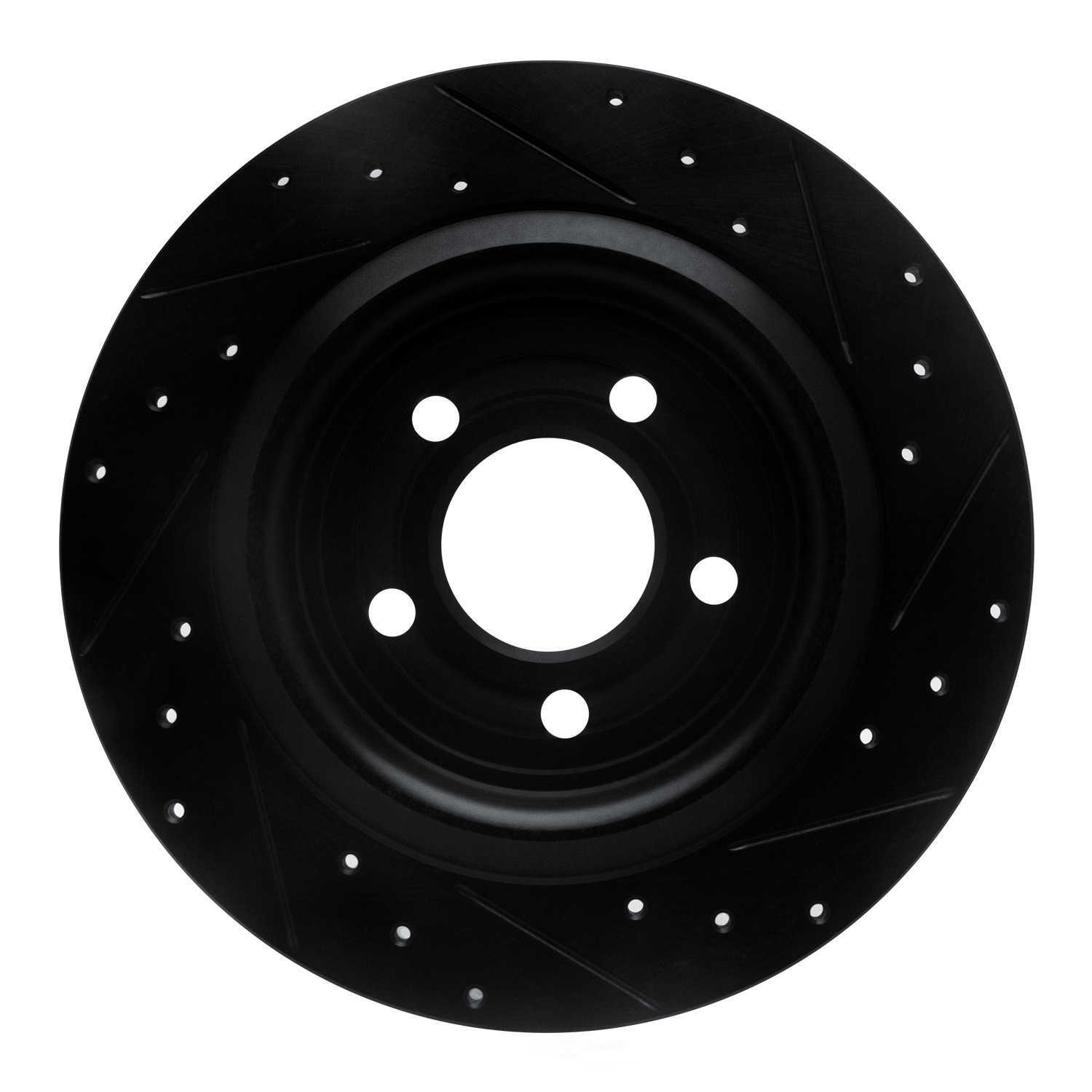 Dynamic Friction Company 633-54280L DFC Brake Rotor - Drilled And Slotted - Black