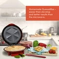 thumbnail image 4 of Elite Gourmet Mexican Taco Tuesday Quesadilla Maker, Easy-Slice 6-Wedge, Grilled Cheese, 11 Inch, Red, 4 of 6