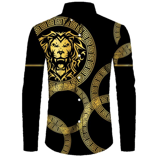 Camisa de manga larga con botones para hombre, cómoda camisa de solapa de otoño, estilo étnico retro, ropa de calle de tendencia de manga larga para hombre