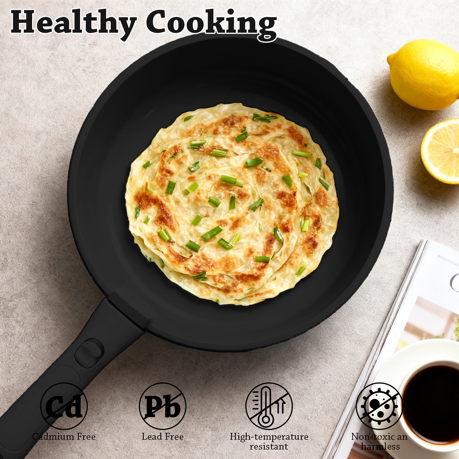 23pcs Pots and Pans Non Stick, Cookware Sets Detachable Handle, Induction Kitchen Pots and Pans,NonStick Cooking Set, Oven/Dishwasher/Fridge , Space Saving,Healthy Kitchen Cookware Sets