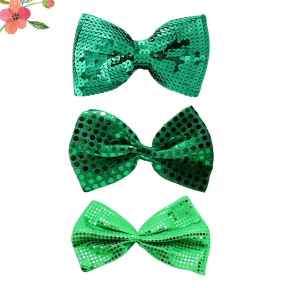 Minkissy Men's Green Sequin Bow Tie for Parties and Weddings, Comfortable One Size Fits Most, Stylish Groom Accessories