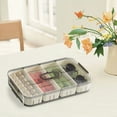 thumbnail image 4 of 4-Compartment Spice Storage Box | 8-Slot Transparent Plastic Seasoning Organizer with Lid | Kitchen Countertop Spice Rack for Spices, Salt & Tea | 13.4 x 8.4 x 2.4 Inches, 4 of 5