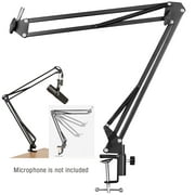 Boytone BT-29ST Adjustable Microphone Arm Suspension Boom Scissor Arm Stand, with 3/8" to 5/8" Screw Adapter, for Radio Broadcasting Studio, Voice-Over Sound Studio, Stages, and TV Stations