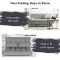 thumbnail image 3 of Resenkos Floor Chair, Sofa Chair, Floor Seat,6-Position Foldable Floor Sofa Bed with Detachable Cloth Cover-Gray, 3 of 6